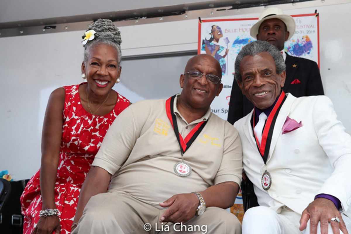 Helen Holton, Baltimore Mayor Jack Young and Andre De Shields at 