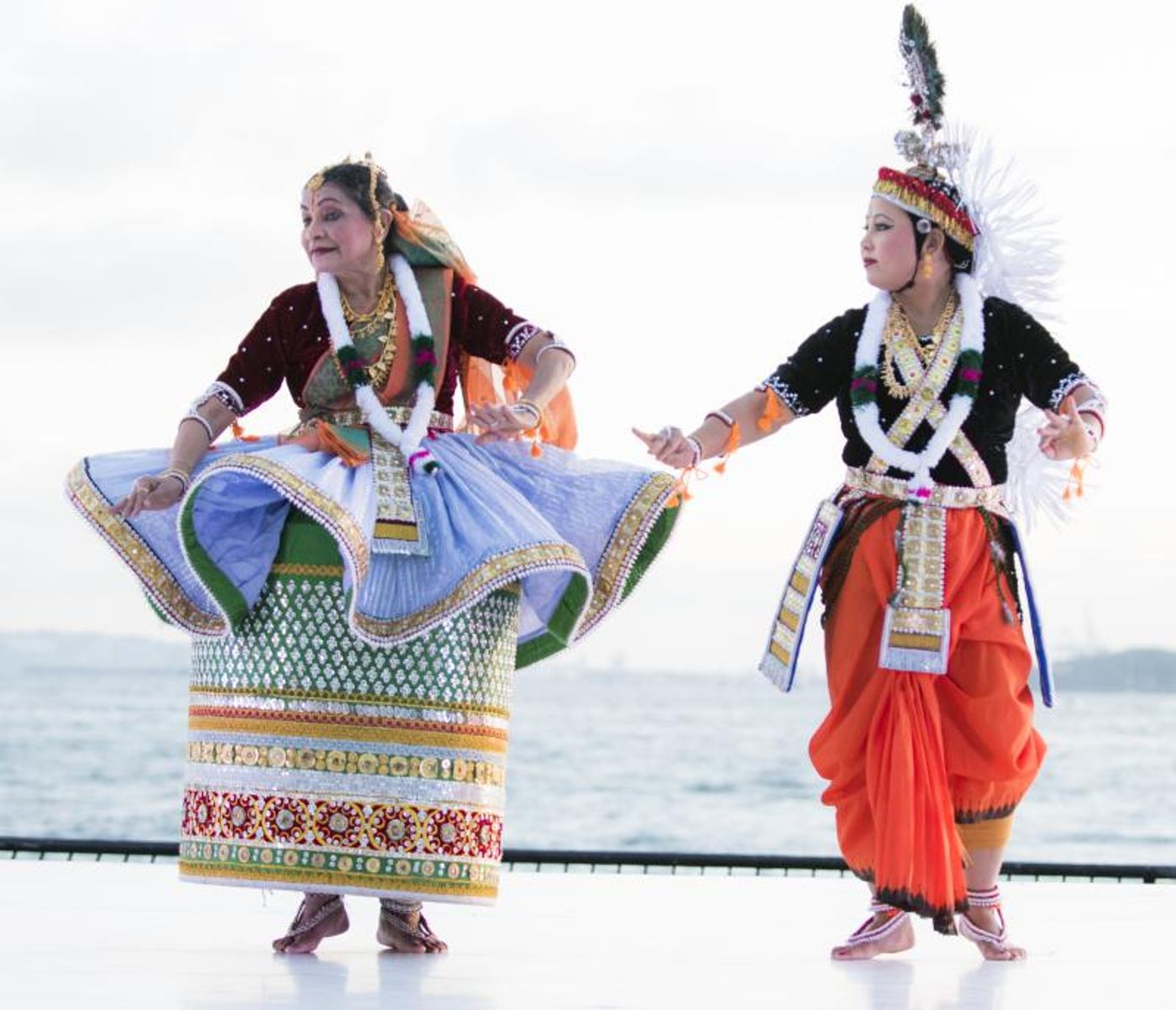 India's Independence Celebrates With Lady Liberty At Sunset For Battery Dance Festival India's Independence Celebrates With Lady Liberty At Sunset For Battery Dance Festival Image
