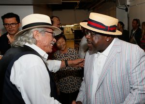 Edward James Olmos and Cedric the Entertainer backstage @ BroadwayWorld Edward James Olmos and Cedric the Entertainer backstage Photo