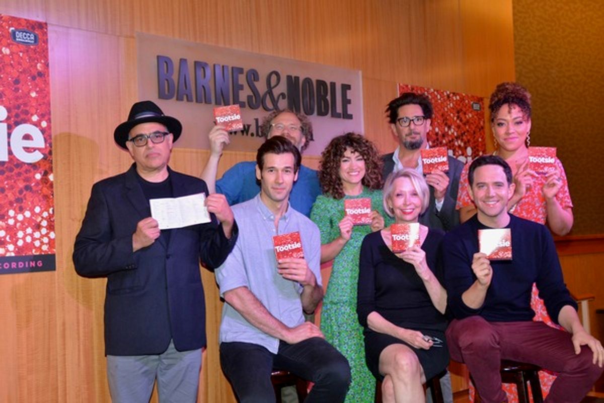 David Yazbek, Andy Grotelueschen, John Behlmann, Sarah Stiles, Reg Rogers, Julie Halston, Santino Fontano and Lilli Cooper at 