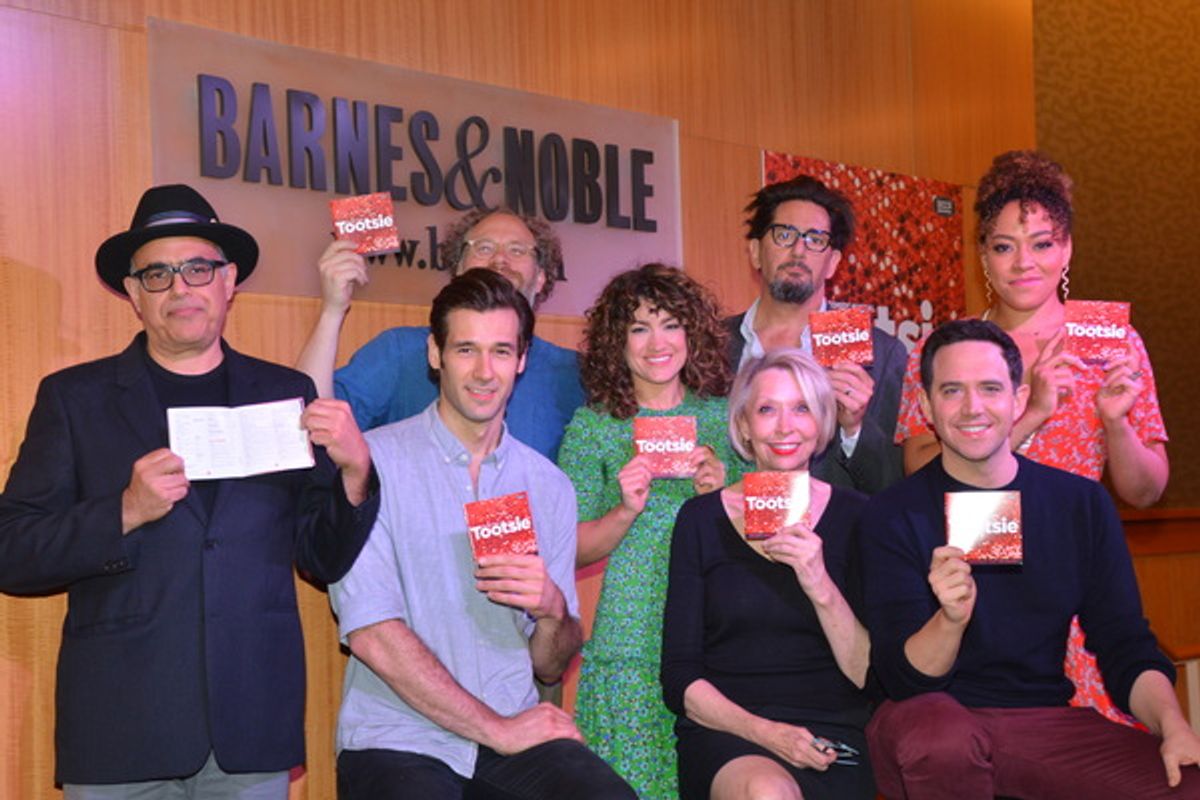 David Yazbek, Andy Grotelueschen, John Behlmann, Sarah Stiles, Reg Rogers, Julie Halston, Santino Fontano and Lilli Cooper at 