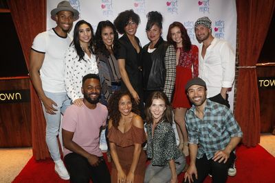 Stephanie Klemons and Hamilton cast members Photo