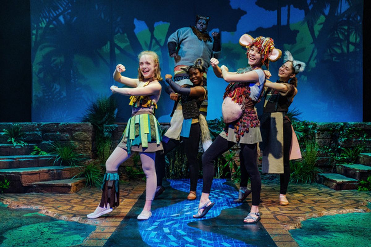 Blakeney Mahlstedt, Mercy Bovik, Paige Riley and Stella Frye-Ginsberg (Back) John Christopher at 