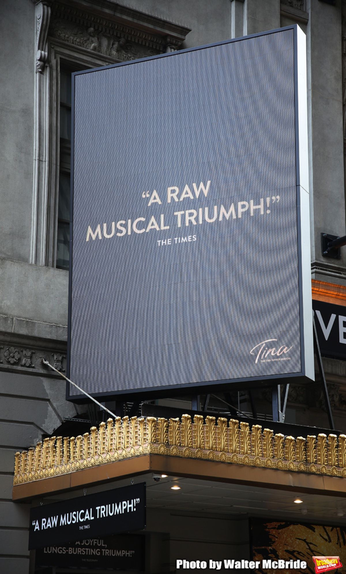 Theatre Marquee unveiling for 'Tina: The Tina Turner Musical' starring Adrienne Warren and Daniel J. Watts on September 11, 2019 at the Lunt-Fontanne Theatre in New York City.
 at 