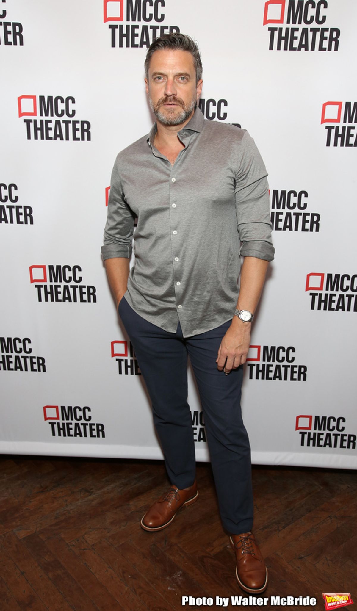 RaÃºl Esparza attends the photo call for the cast and creative team of MCC Theater's New York Premiere of 'Seared' on September 11, 2019 at Artesia Wine Bar in New York City.

 at 