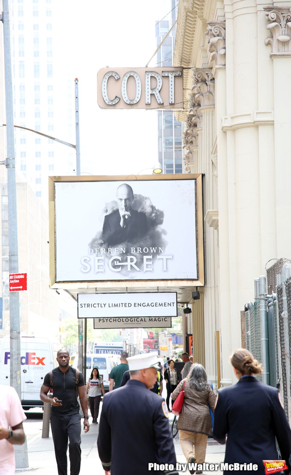 Theatre Marquee unveiling for 'Derren Brown: Secret' on September 11, 2019 at the Cort Theatre in New York City.
 at 