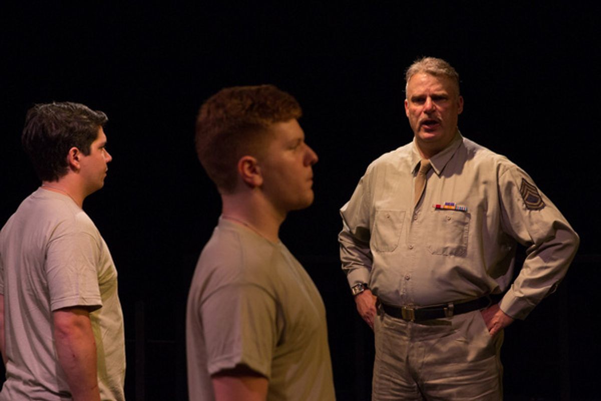 Aaron Mohs-Hale (Carney), Drew Bates (Eugene) and John Munn (Sgt. Toomey)  at 