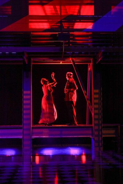 Hollie E. Wright (Woman #2) and Jerome Preston Bates (Wisdom) in the world premiere o Photo
