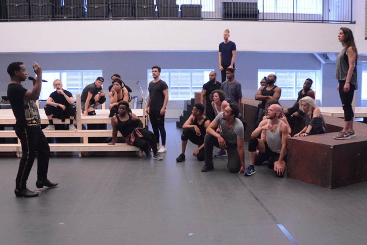 James Delisco Beeks, Aaron Lavigne and Jenna Rubaii with the cast at 