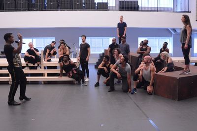 James Delisco Beeks, Aaron Lavigne and Jenna Rubaii with the cast Photo