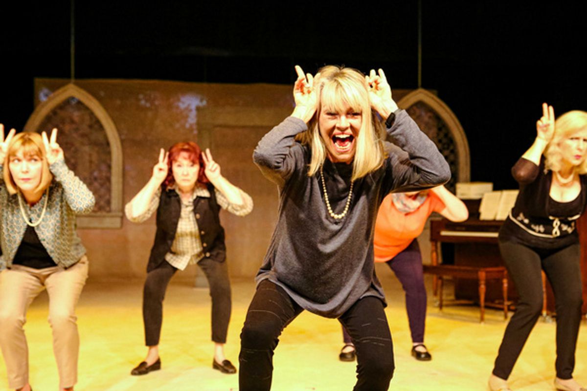 Annie (Dayna Childs), Jessie (Sharry O'Hare), Chris (Shannon Mahan), Celia (Carrie Sleeper-Bowers) at 