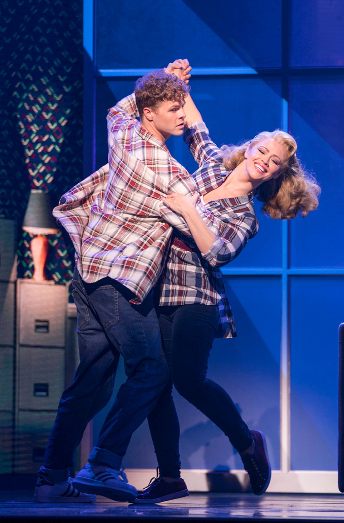 Big The Musical performed at the Dominion Theatre
Jay McGuiness as Josh,  Kimberley Walsh as Susan at 