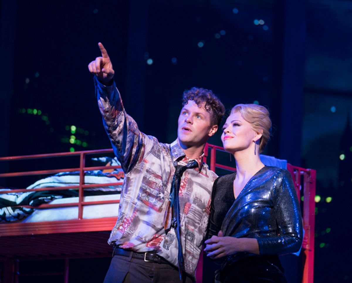Big The Musical performed at the Dominion Theatre
Jay McGuiness as Josh,  Kimberley Walsh as Susan at 