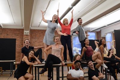 Ruby Rakos, Karen Mason and Michael Wartella with the cast Photo