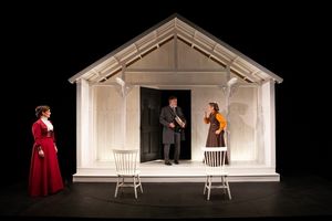 Jeanine Kane as Nora, Steve Kidd as Torvald, Debra Wise as Anne Marie Photo