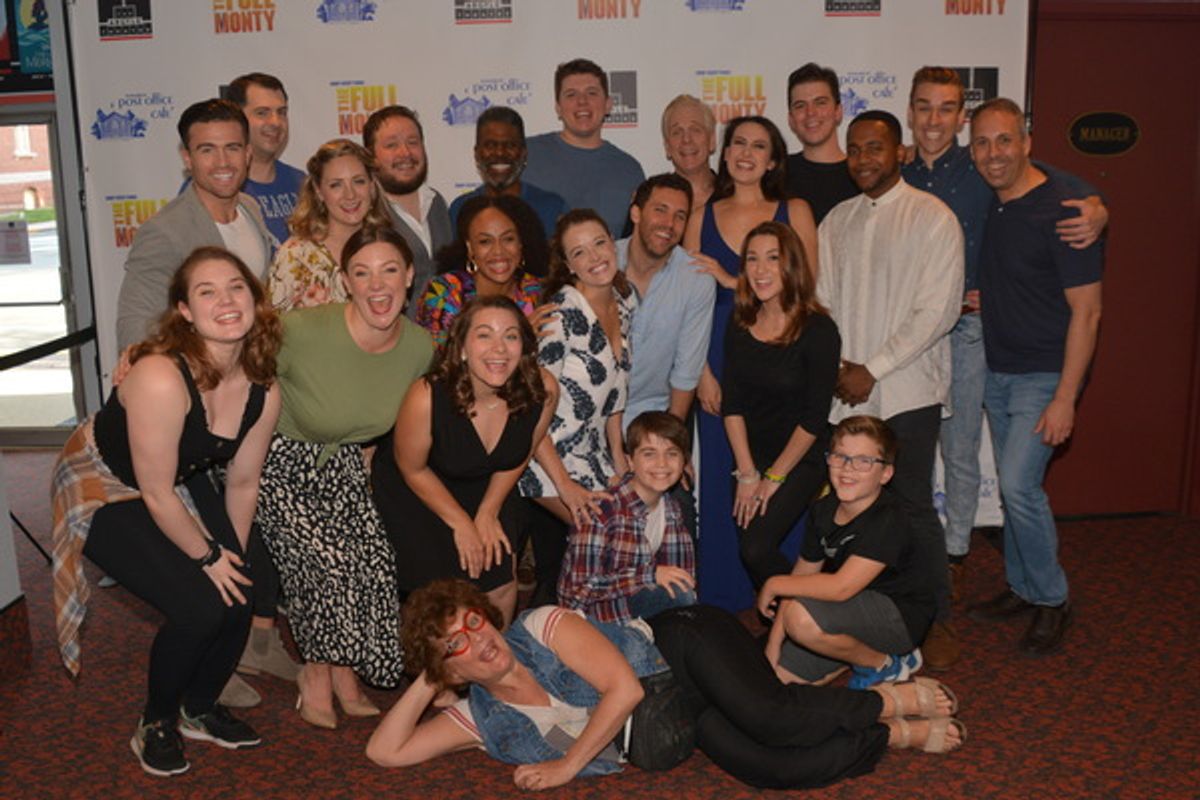 The Cast of The Full Monty that includes-David Borum, Brayden Bratti, Hunter Brown, Seal Cullen Carroll, Emily Durand, Luke Dombroski, Eddie Egan, Katherine Fletcher, Malcolm Franklin, John Hickok, Kaisa Huguley, Hannah M. James, Jacob Karp, Kyra Leeds, Pat Moran, Milton Craig Nealy, Michelle Rubino, James Schultz, Max Wilcox, Kristine Zbornik and Nicole Zelka at 