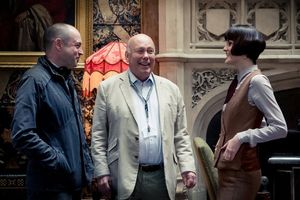 Gareth Neame, Producer; Julian Fellowes, Writer, Producer; Michelle Dockery as Lady Mary Talbot @ BroadwayWorld Gareth Neame, Producer; Julian Fellowes, Writer, Producer; Michelle Dockery as Lady M Photo