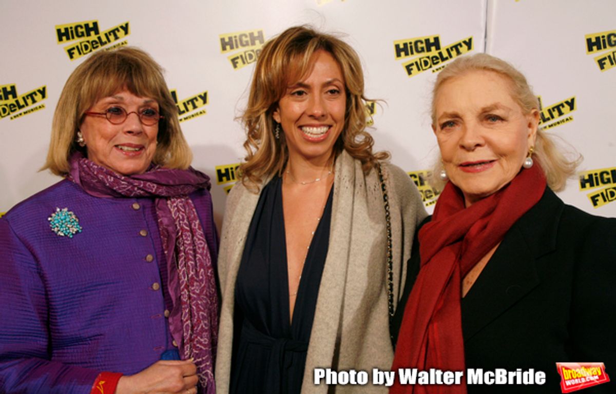Phyllis Newman with her daughter Amanda Green (Lyrics) & Lauren Bacall.attending the Opening Night Performance of the New Broadway Musical HIGH FIDELITY at the Imperial Theatre in New York City..December 7, 2006.  at 