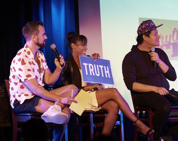 Kelvin Moon Loh (Beetlejuice, Sponge Bob)  Nikki M. James  Daniel Reichard (Jersey Bo Photo
