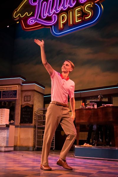 Joe Sugg on stage in Waitress at the Adelphi Theatre London. PRESS ASSOCIATION Photo. Photo