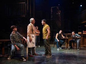 Nick Parrott, James Pickering, Hope Endrenyi, Alex Hayden Miller, Clay Roberts and Devin Richey. Photo by Michael Brosilow. @ BroadwayWorld Nick Parrott, James Pickering, Hope Endrenyi, Alex Hayden Miller, Clay Roberts and De Photo