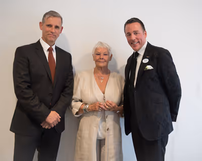Chris Symons, Dame Judi Dench, Neil Chandler Photo