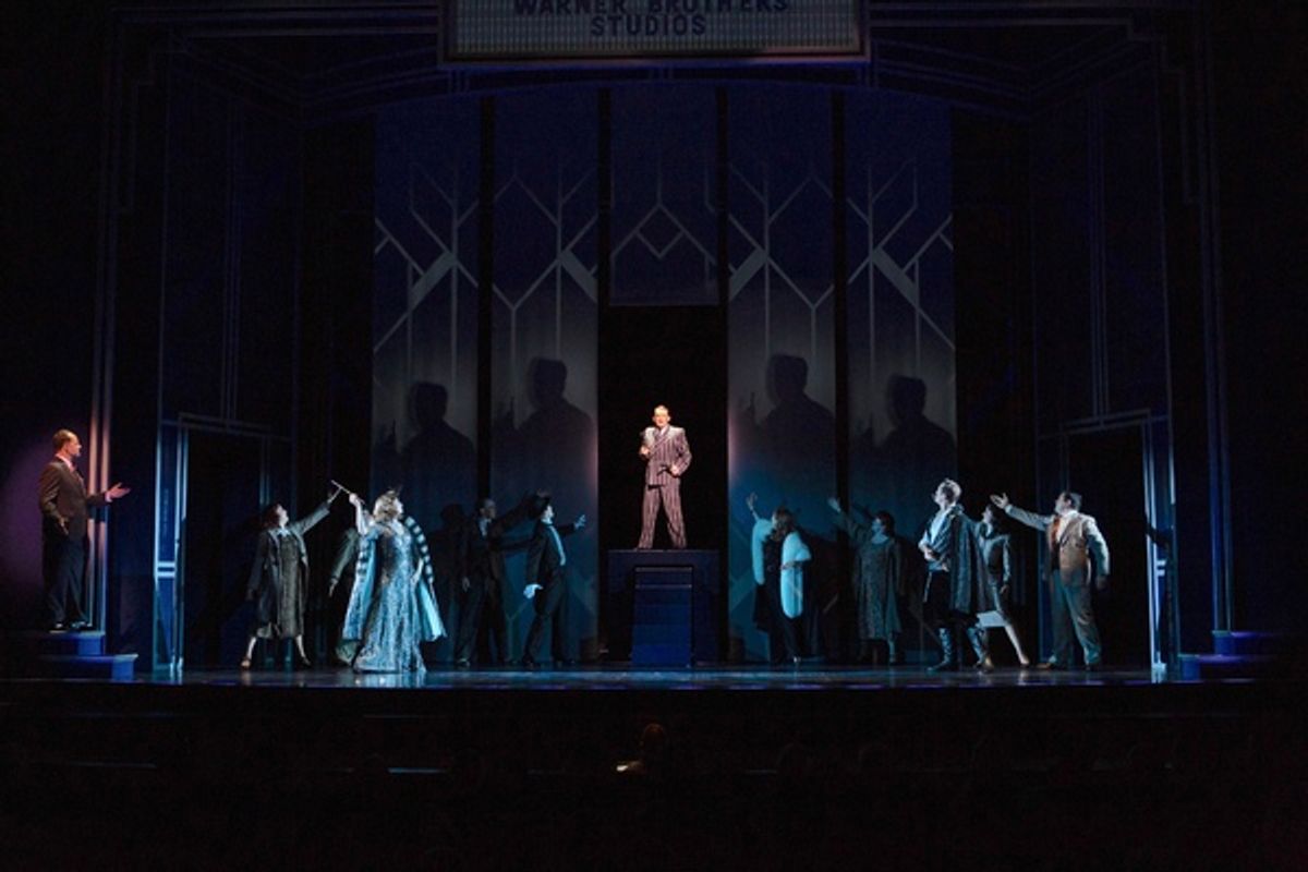 Darrin Baker as Jack Warner, Robert Creighton as James Cagney and Ensemble at 