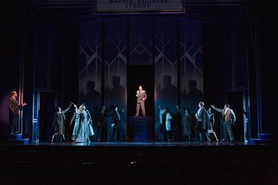 Darrin Baker as Jack Warner, Robert Creighton as James Cagney and Ensemble Photo