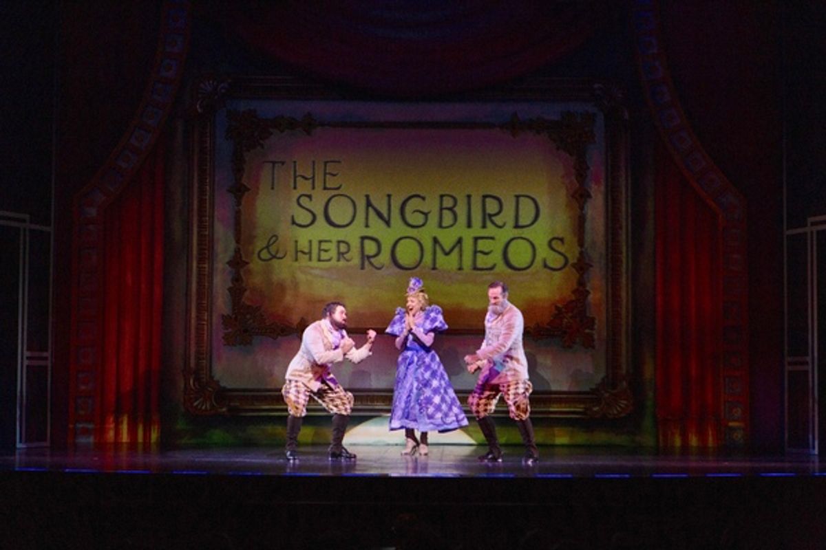 Edward Tolve, Jessica Wockenfuss as Willie Cagney, and Jeffry Denman at 