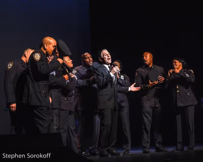 Tony Danza & Police Officers Photo