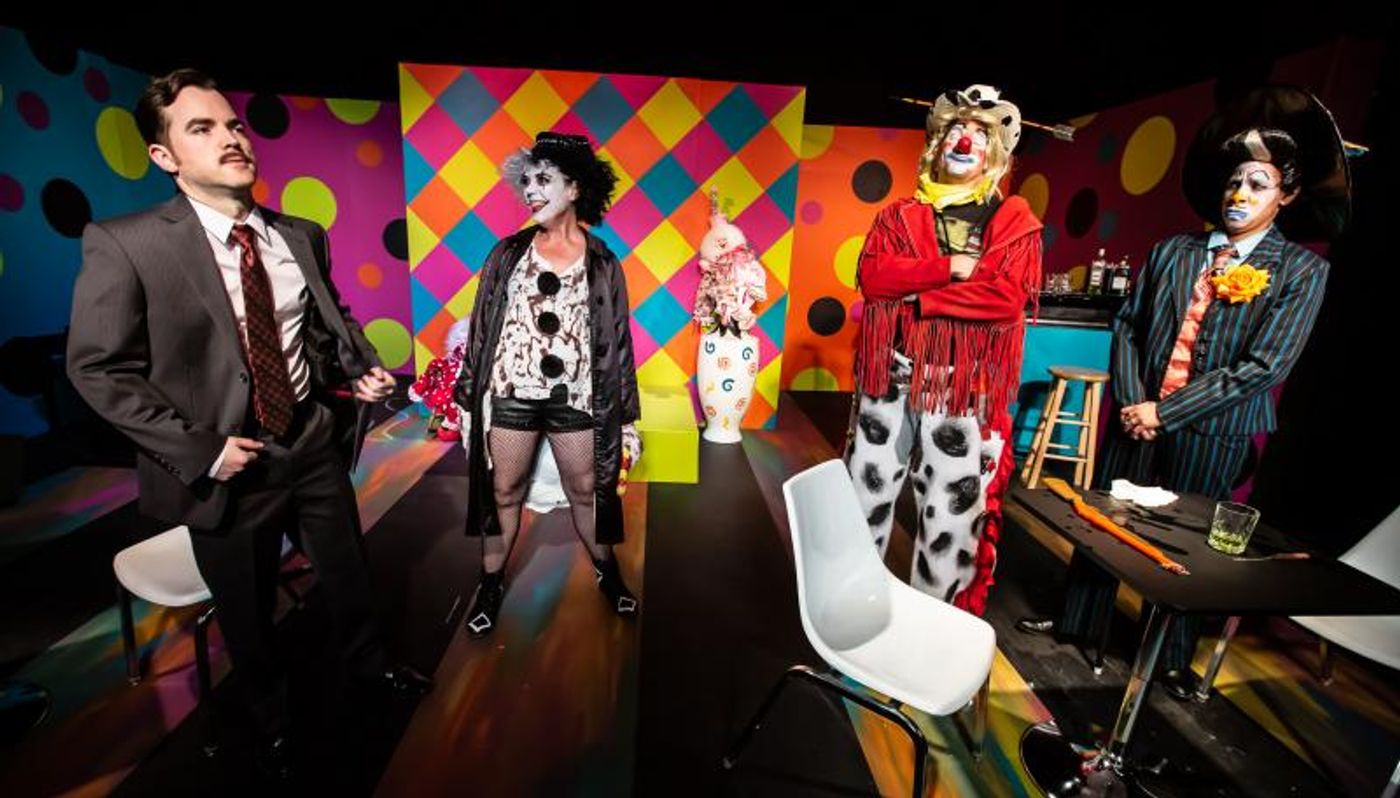 Review: CLOWN BAR Serves Up a Cocktail of Comical Clown-Noir at THEATRE DOWNTOWN.  Image