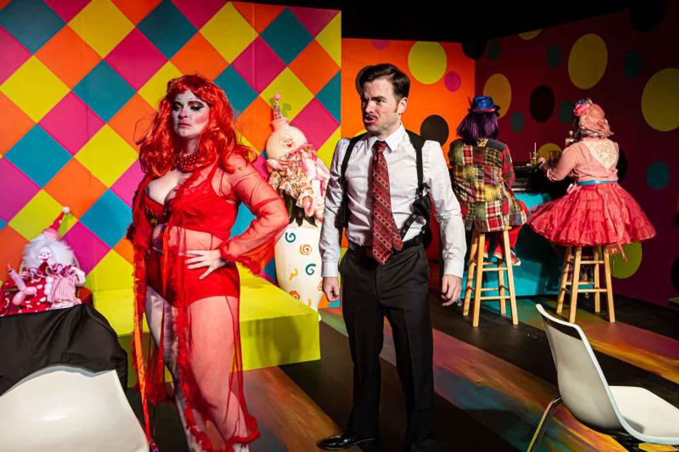 Review: CLOWN BAR Serves Up a Cocktail of Comical Clown-Noir at THEATRE DOWNTOWN.  Image