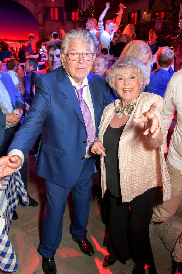 Stephen Way and Gloria Hunniford attend the opening night of MAMMA MIA! The Party Photo