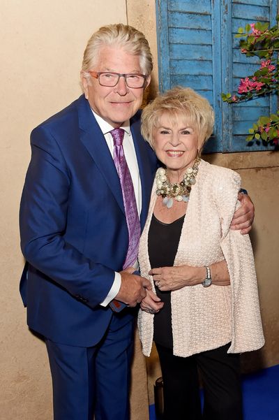 Stephen Way and Gloria Hunniford attend the opening night of MAMMA MIA! The Party Photo