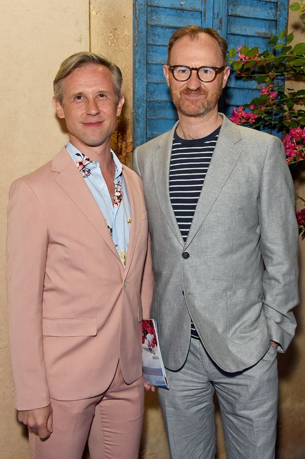 Ian Hallard and Mark Gatiss attend the opening night of MAMMA MIA! The Party Photo