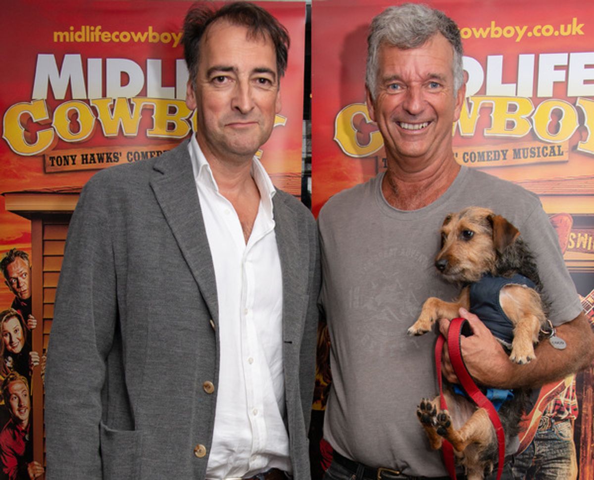 Alistair McGowan with Tony Hawks at 