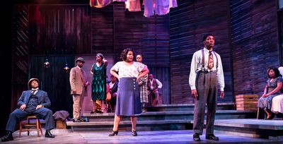 Nicole Michelle Haskins, Gilbert Domally, and the cast of The Color Purple Photo