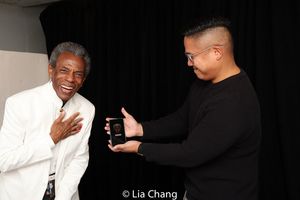 Andre De Shields meets his Andre Memoji custom created by Music Experiences Lead for Today at Apple Ron Ubaldo @ BroadwayWorld Andre De Shields meets his Andre Memoji custom created by Music Experiences Lead for Photo