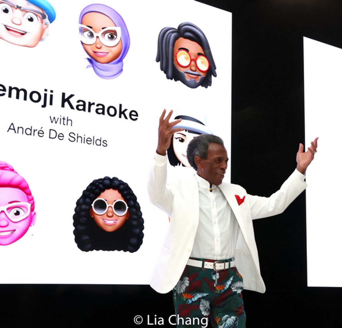 HADESTOWN star and 2019 Tony Award winner Andre De Shields performs Memoji Karaoke at Apple Fifth Avenue in New York on September 20, 2019.  at 