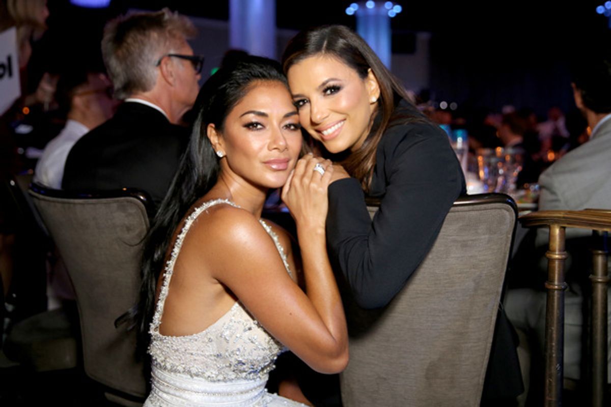 Nicole Scherzinger and  Eva Longoria at 