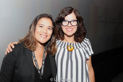 Director/Writer Diane Paragas with her co-writer Annie Howell. photo by Lia Chang Photo