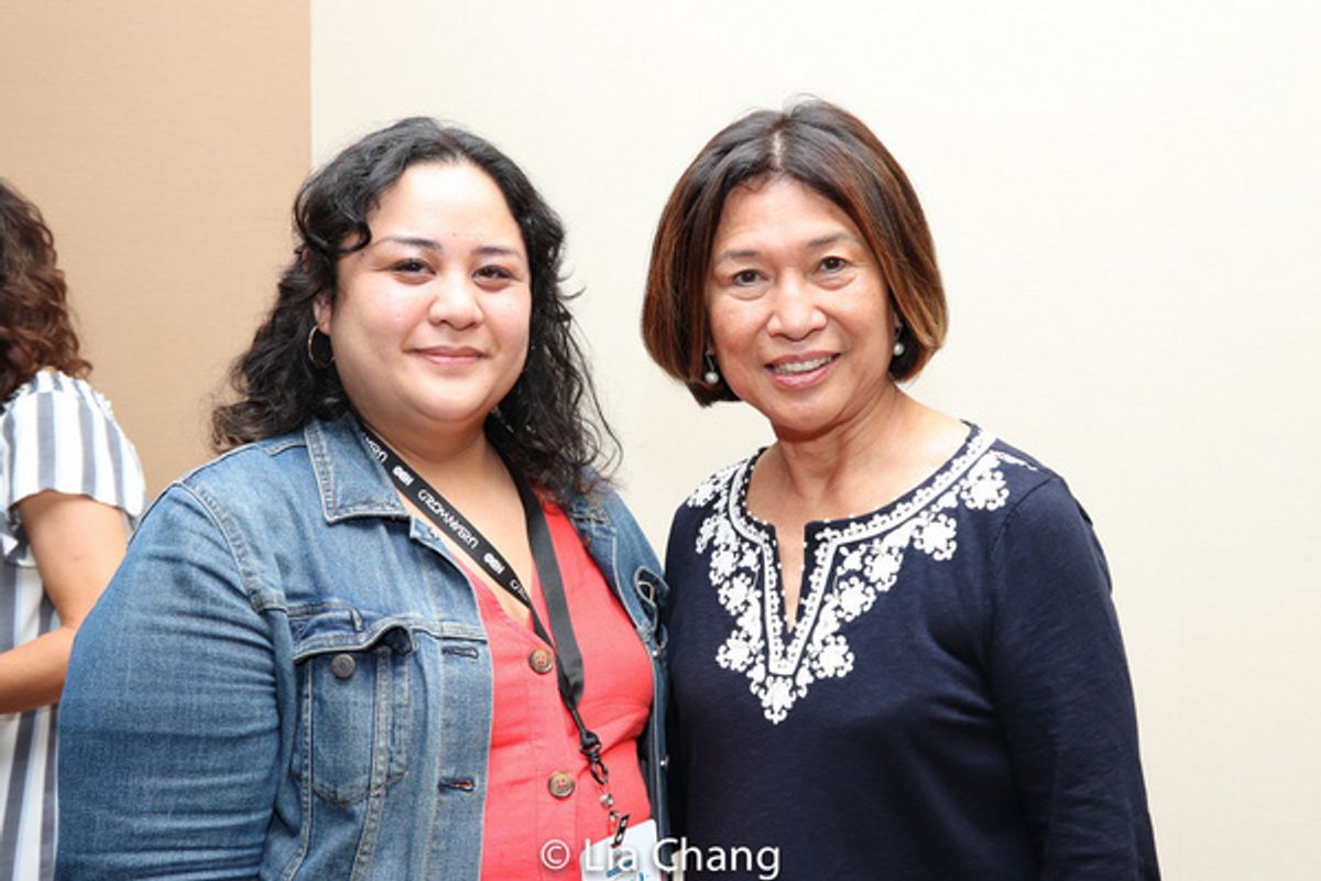 Lead Producer Cecilia R. Mejia and Loida Nicolas Lewis. Photo by Lia Chang at 