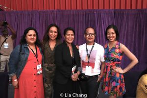 Lead Producer Cecilia R. Mejia, Producer Karen Elizaga, Director/Writer Diane Paragas, Co-producer Jeremiah Abraham and Lia Chang. Photo by Garth Kravits @ BroadwayWorld Lead Producer Cecilia R. Mejia, Producer Karen Elizaga, Director/Writer Diane Paragas Photo