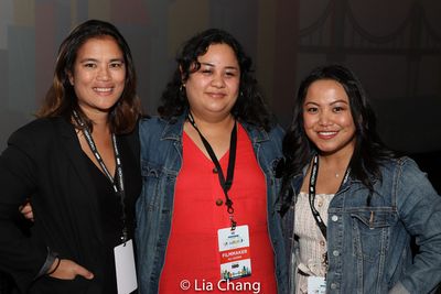 Director/Writer Diane Paragas, Lead Producer Cecilia R. Mejia and Moderator Kat Evasc Photo