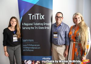 Sarah Hutton (TriTix Leadership and Ticketmaster), Joe Gugliemo (AudienceView) and Bo Photo
