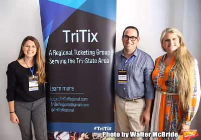 Sarah Hutton (TriTix Leadership and Ticketmaster), Joe Gugliemo (AudienceView) and Bo Photo