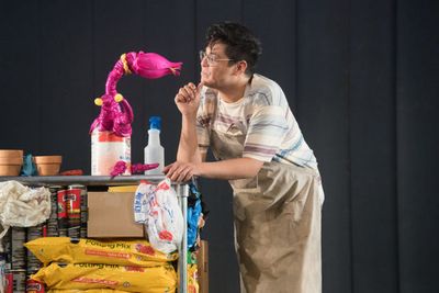 George Salazar as â€�"Seymourâ€ in Little Shop of Horrors. Photo