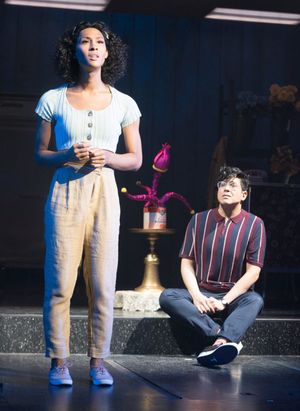 Mj Rodriguez (â€"Audreyâ€) and George Salazar (â€"Seymourâ€) in Lit Photo