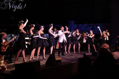 Michael Feinstein leads the event?s opening number Saturday in the Palladium concert  Photo
