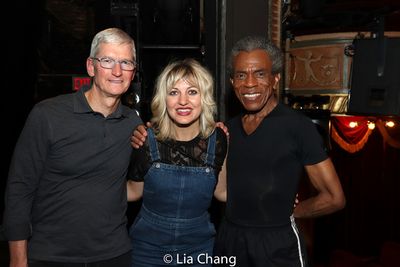 Apple''s CEO Tim Cook, Anais Mitchell and Andre De Shields  Photo